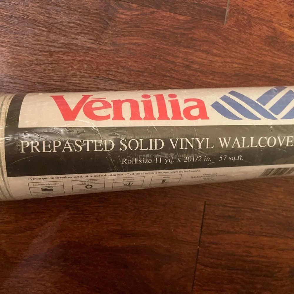 Venilia Beige Vinyl Wall Covering 11 yards